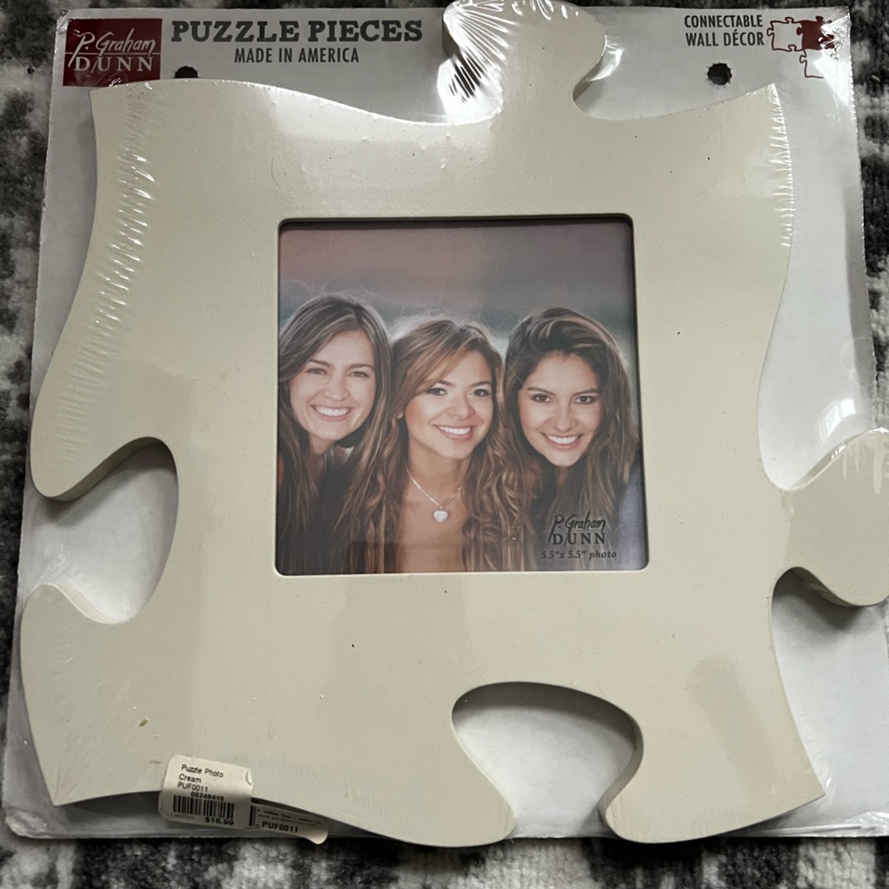 White Puzzle Piece Wall Decor